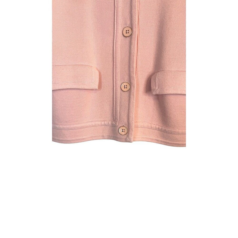 Talbots Size Small Light Pink Button-Front Cardig… - image 7